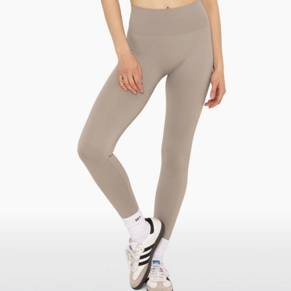 SET Active S Sculptflex Seamless Wide Waistband High Rise Power Legging Tan - Picture 3 of 12